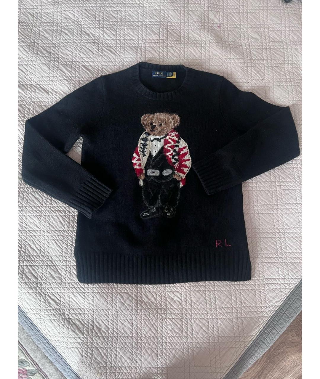 POLO RALPH LAUREN Темно-синий кашемировый джемпер / свитер, фото 6