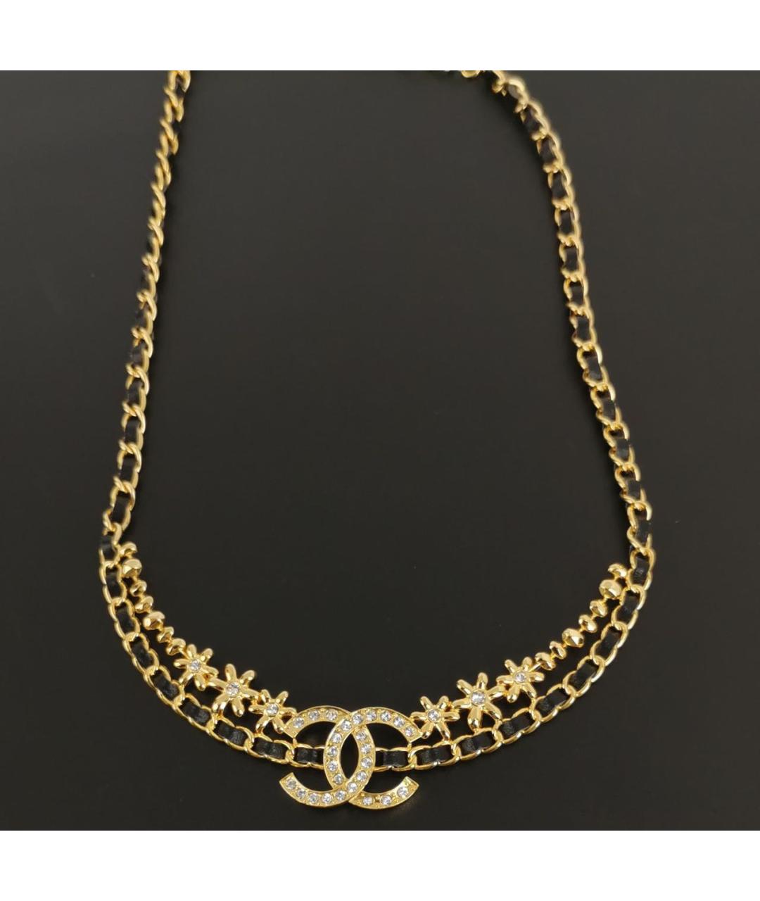 CHANEL Черное металлическое колье, фото 3