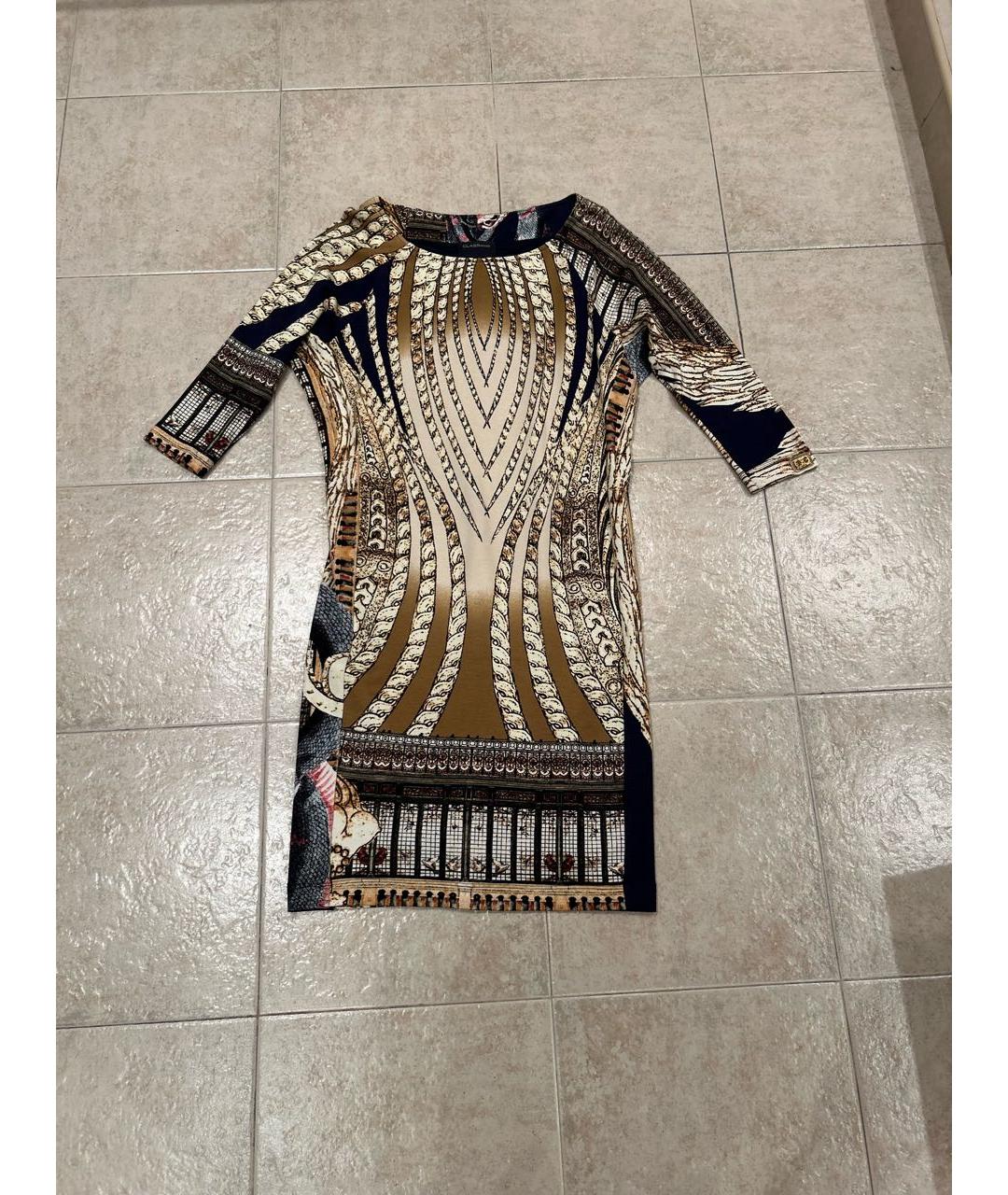 ROBERTO CAVALLI Мульти шерстяное повседневное платье, фото 5