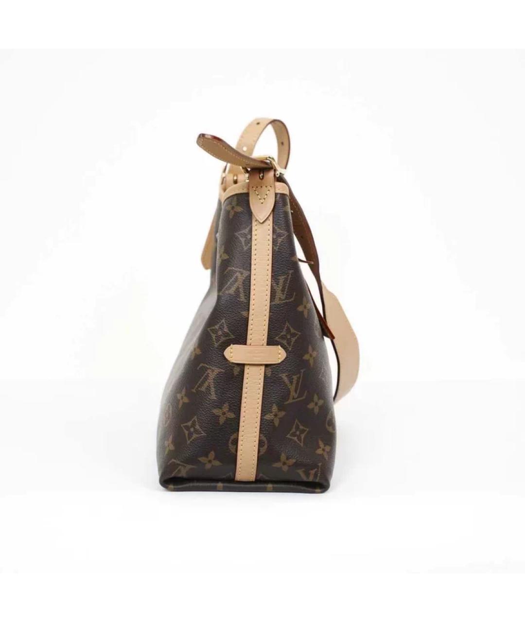 LOUIS VUITTON Коричневая кожаная сумка с короткими ручками, фото 2