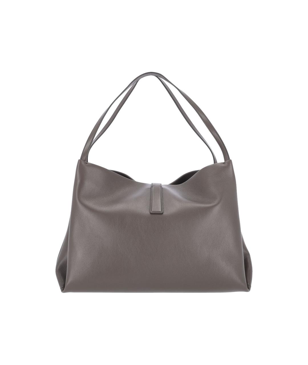 FERRAGAMO Серая кожаная сумка через плечо, фото 3