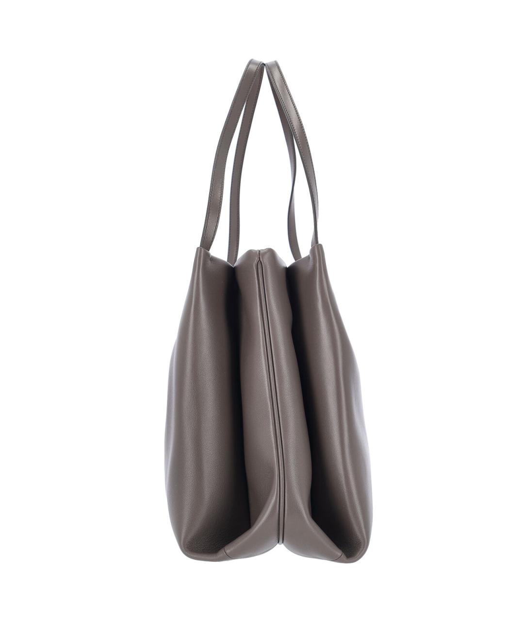 FERRAGAMO Серая кожаная сумка через плечо, фото 5