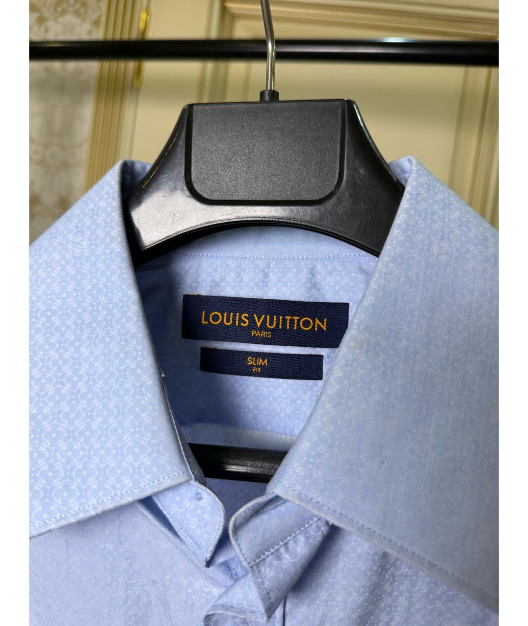 LOUIS VUITTON Голубая классическая рубашка, фото 3