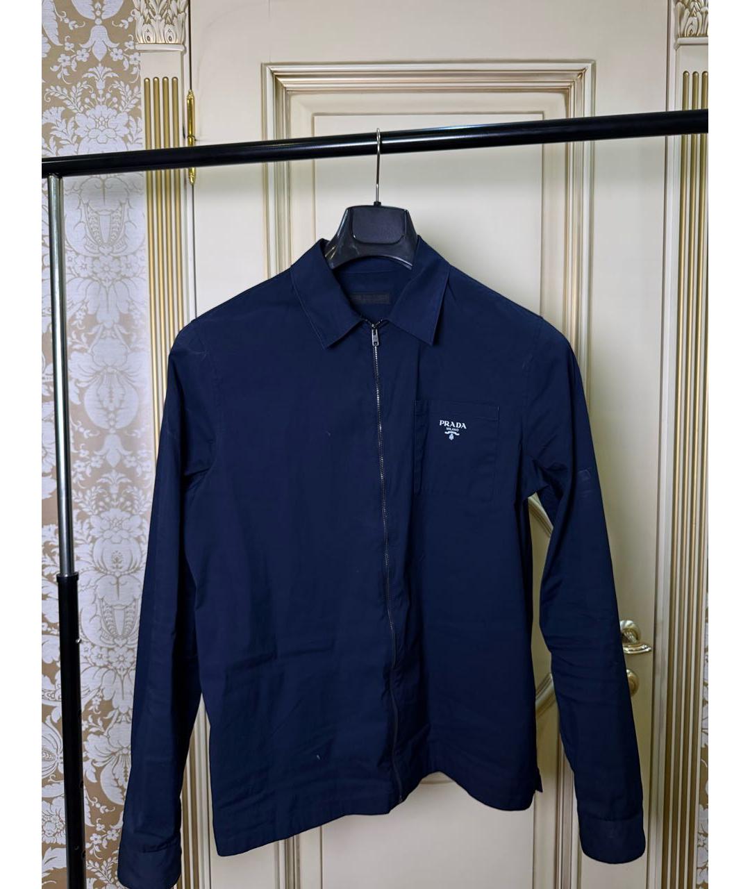 PRADA Темно-синяя классическая рубашка, фото 5