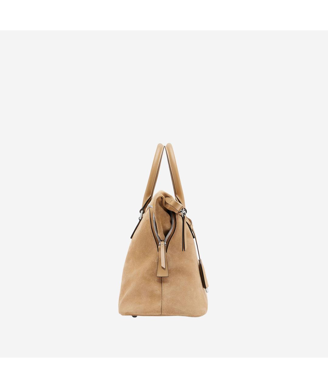 MAISON MARGIELA Бежевая замшевая сумка тоут, фото 2