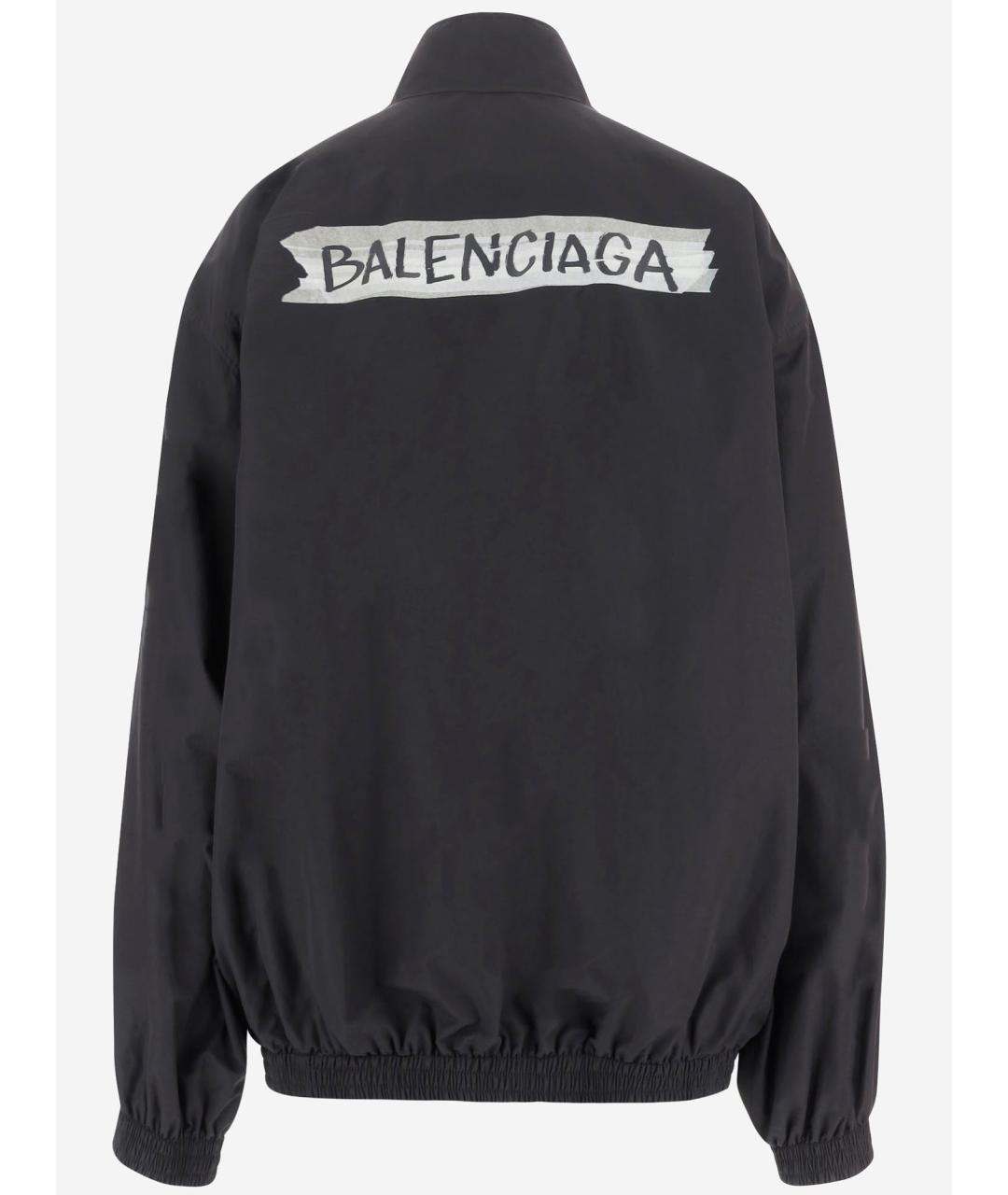 BALENCIAGA Черная полиэстеровая куртка, фото 2