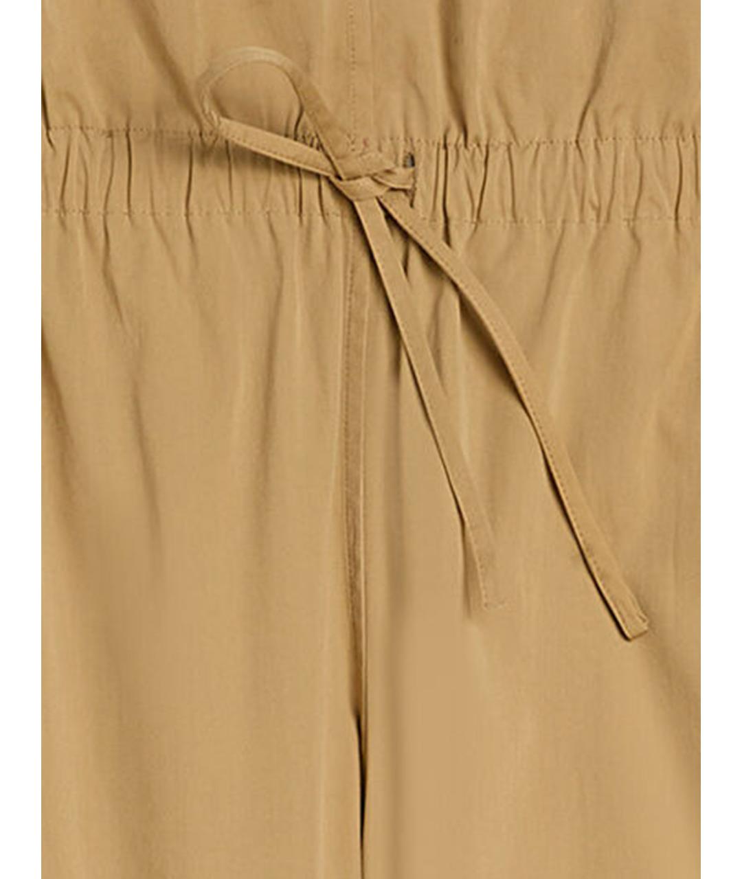 JIL SANDER Бежевые хлопковые прямые брюки, фото 4