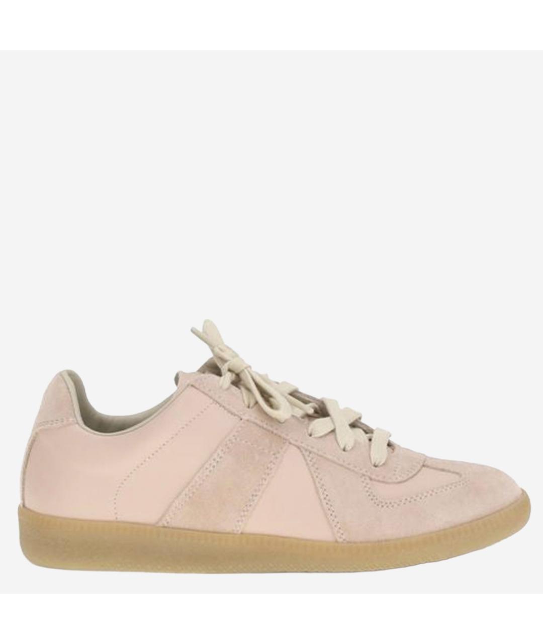 MAISON MARGIELA Розовые замшевые кроссовки, фото 5
