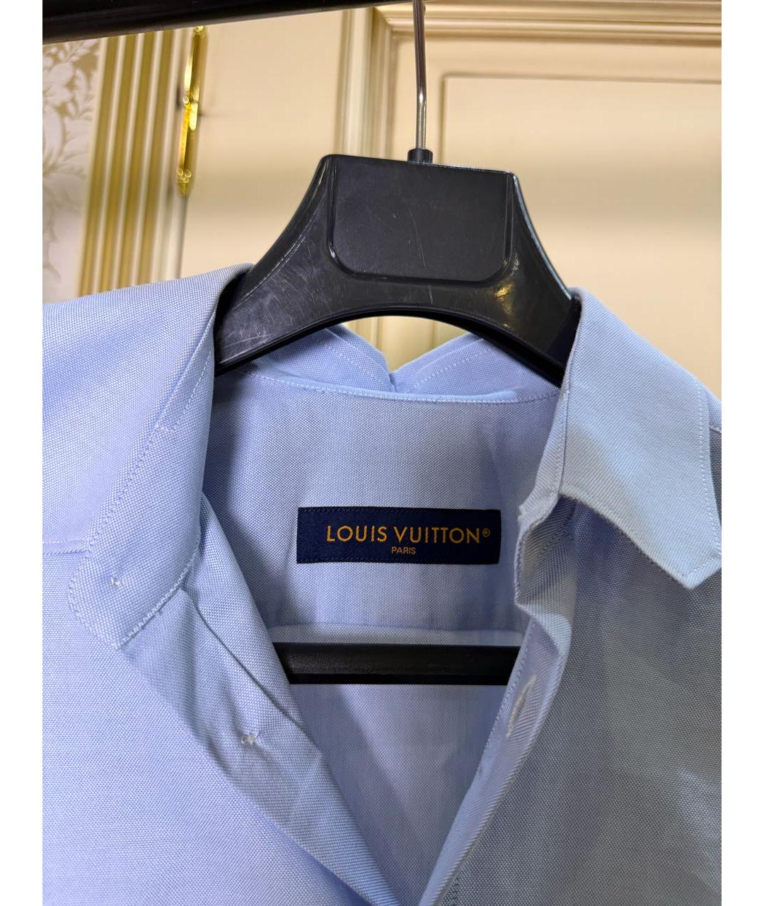 LOUIS VUITTON Голубая классическая рубашка, фото 3