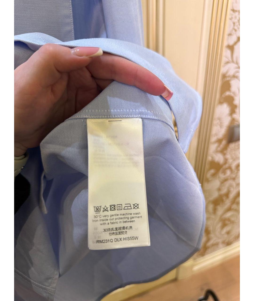 LOUIS VUITTON Голубая классическая рубашка, фото 5