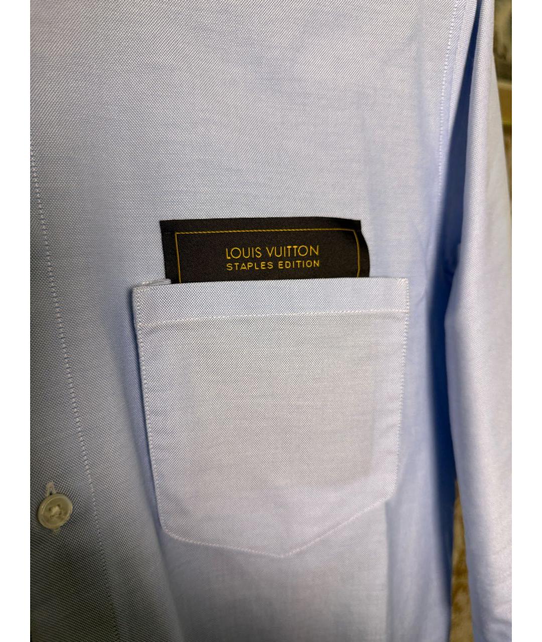 LOUIS VUITTON Голубая классическая рубашка, фото 4