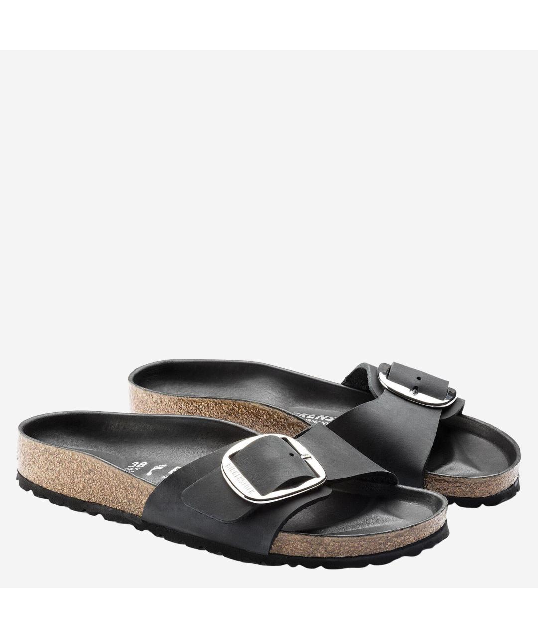 BIRKENSTOCK Черные кожаные сандалии, фото 2