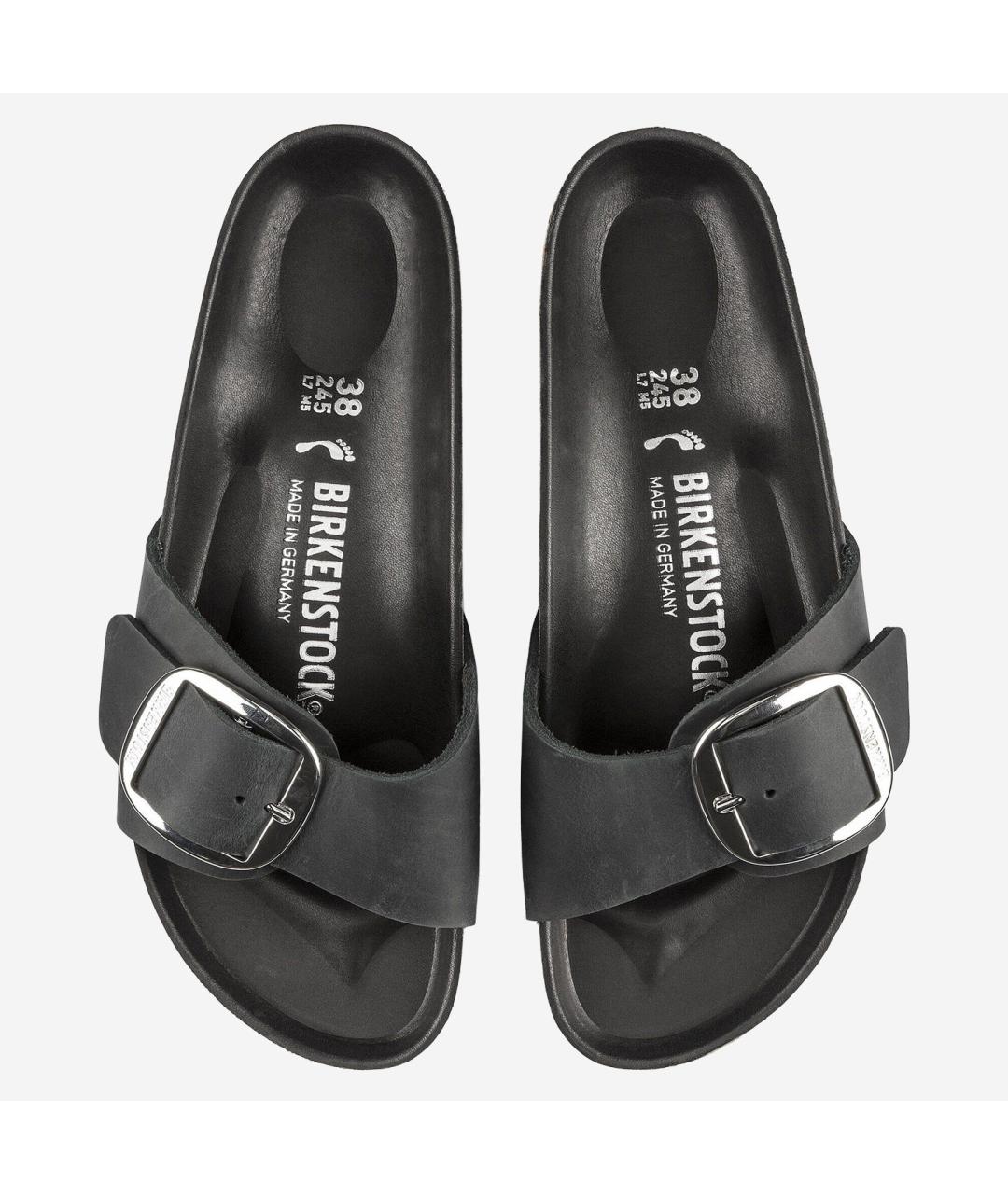 BIRKENSTOCK Черные кожаные сандалии, фото 7