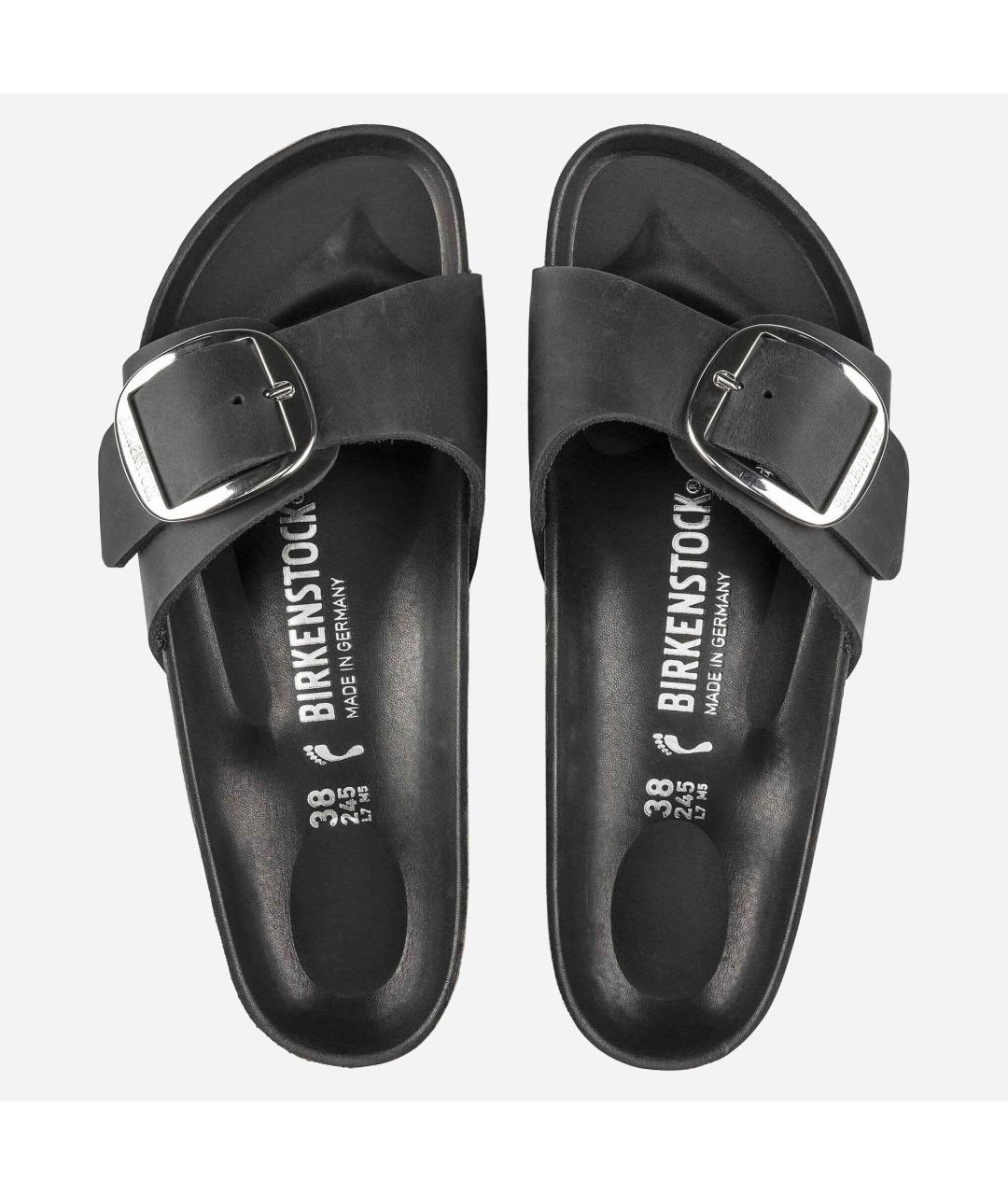 BIRKENSTOCK Черные кожаные сандалии, фото 4