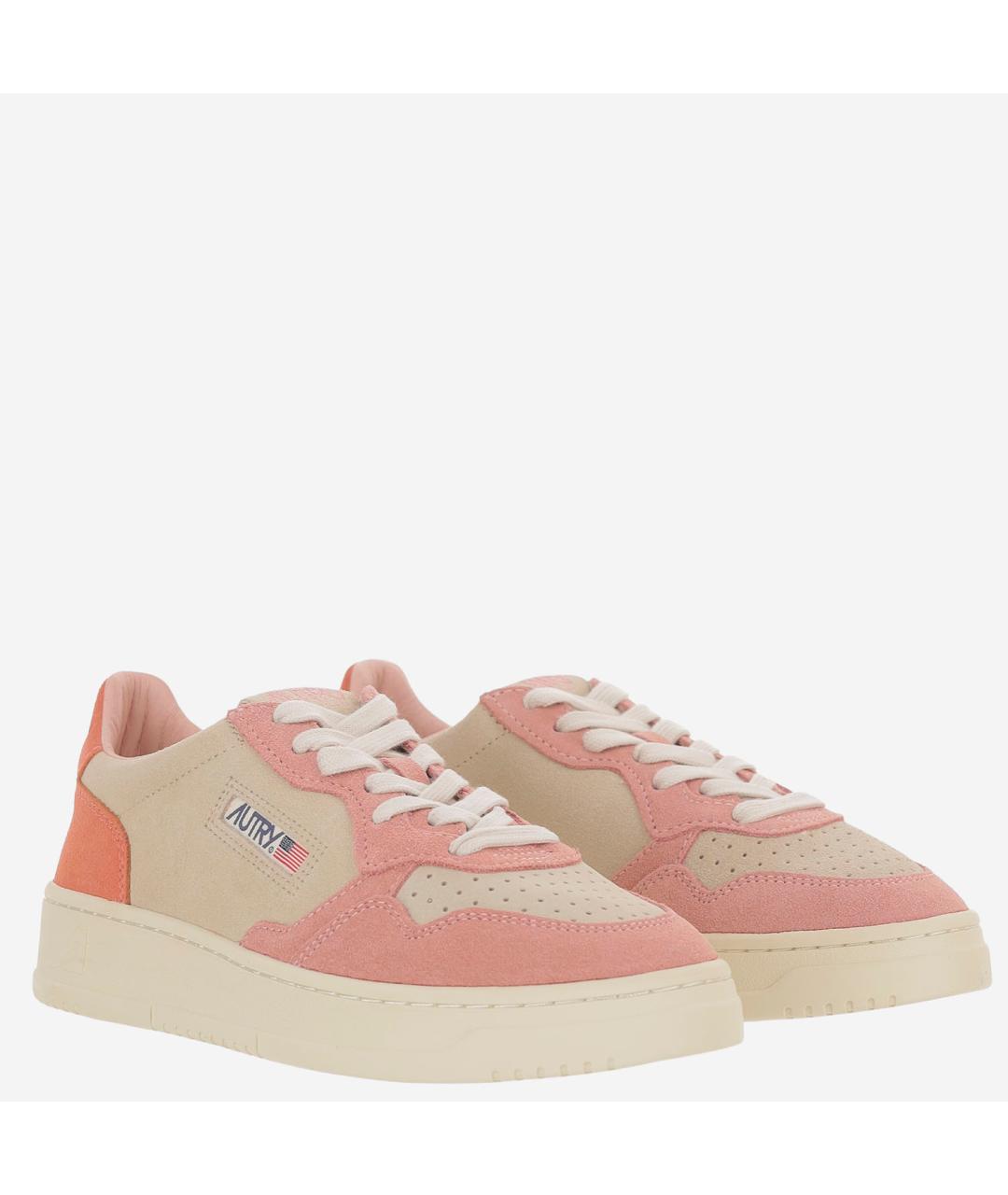 AUTRY Розовые кожаные кроссовки, фото 2