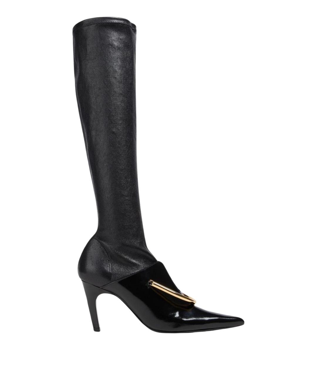 JIL SANDER Черные кожаные сапоги, фото 1