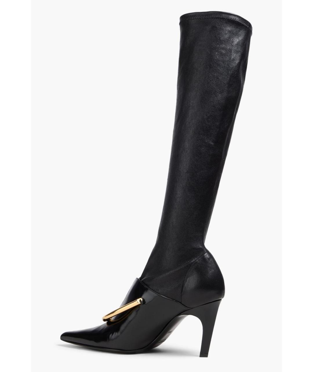 JIL SANDER Черные кожаные сапоги, фото 4