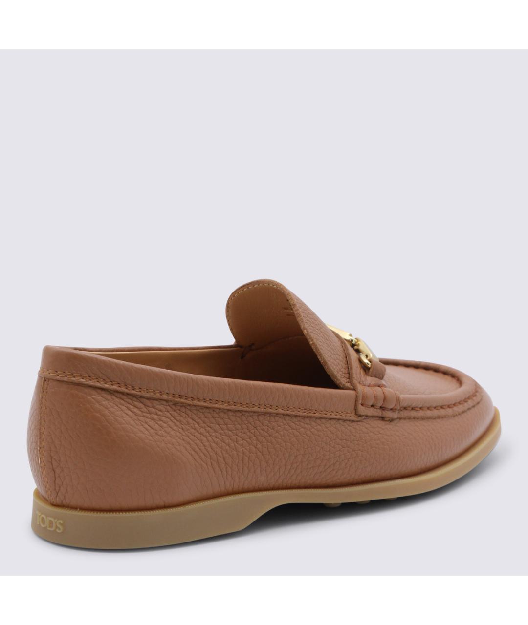 TOD'S Коричневые кожаные лоферы, фото 3