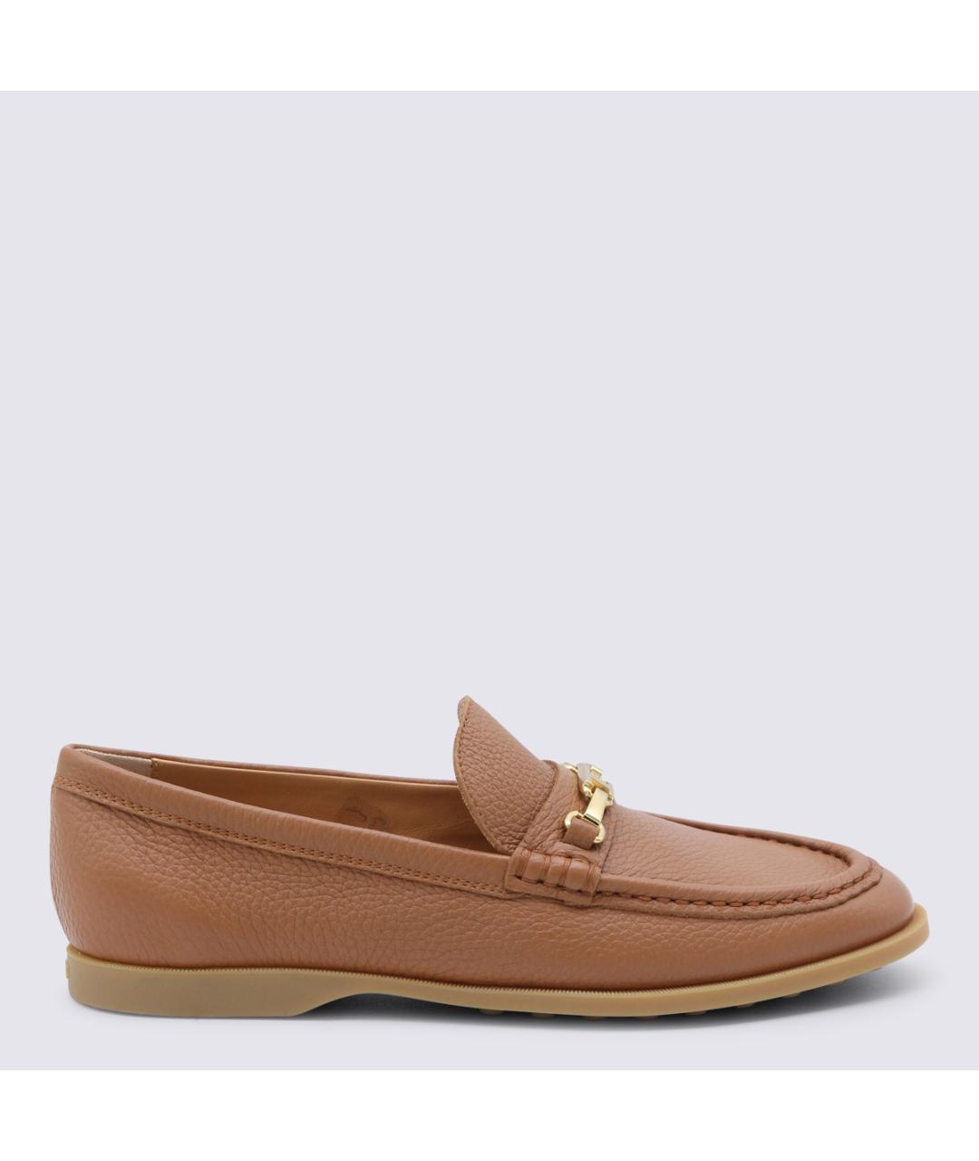 TOD'S Коричневые кожаные лоферы, фото 5