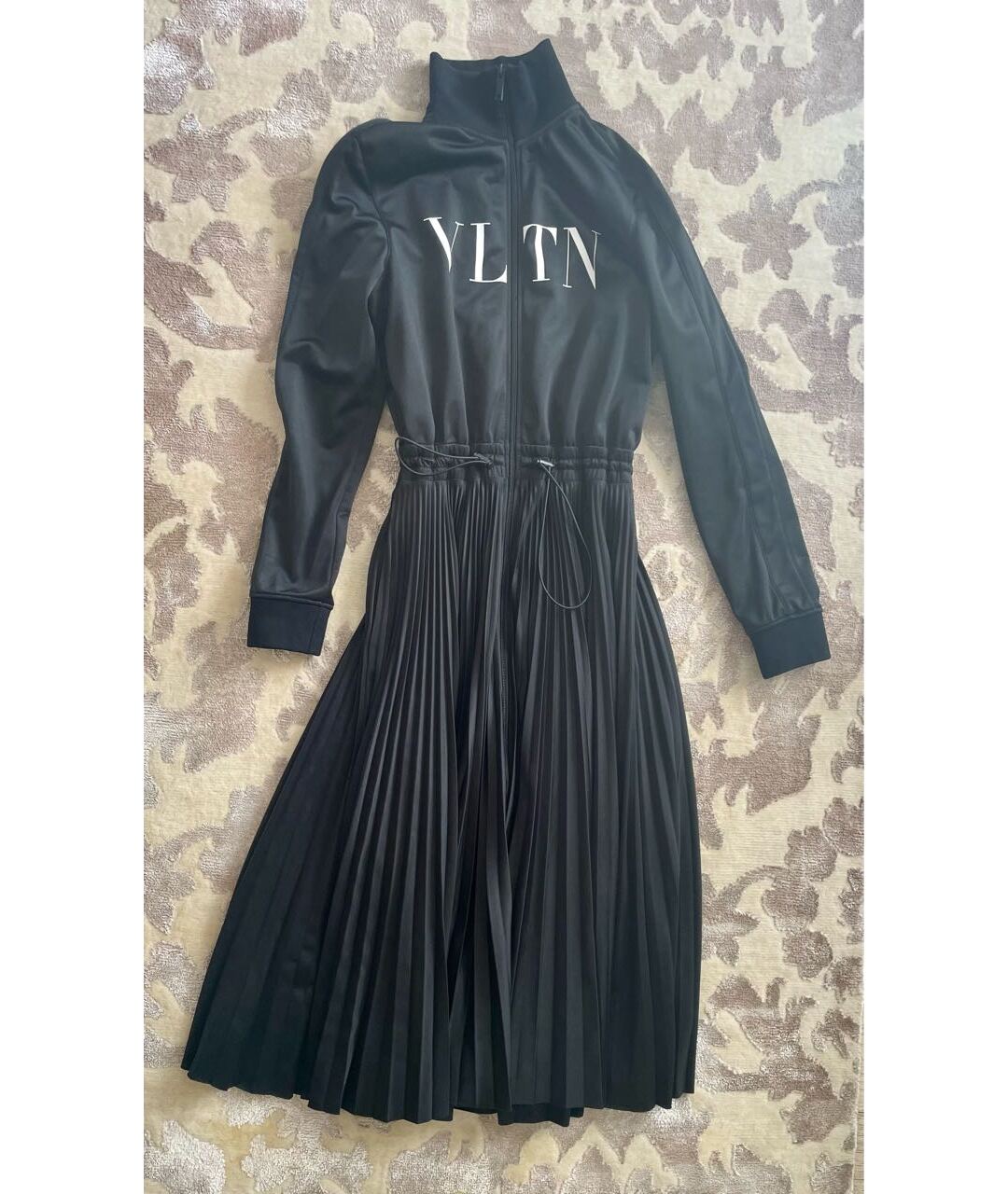 VALENTINO Черное полиэстеровое повседневное платье, фото 3