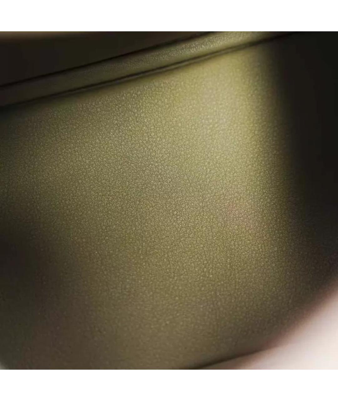 HERMES Серая кожаная сумка с короткими ручками, фото 8