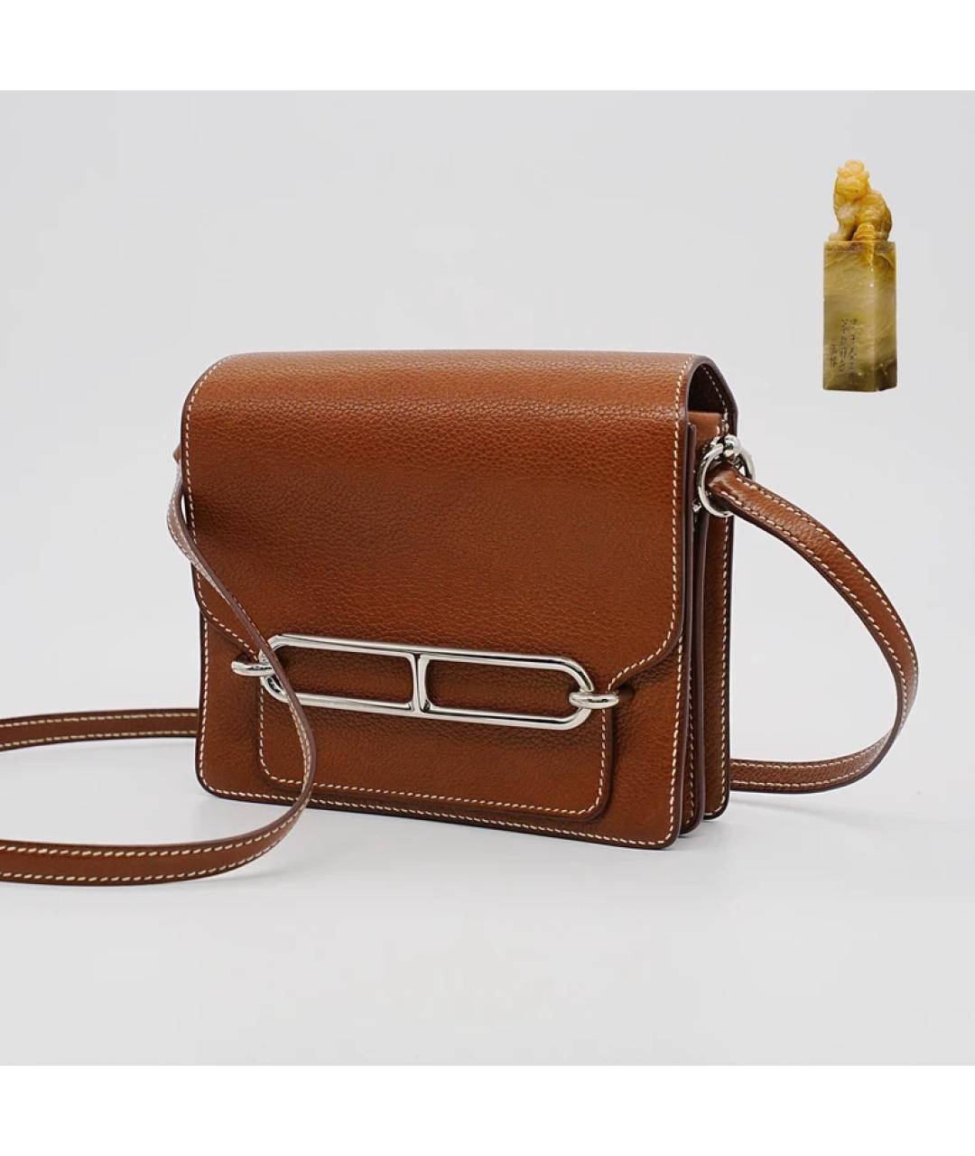 HERMES Коричневая кожаная сумка через плечо, фото 2