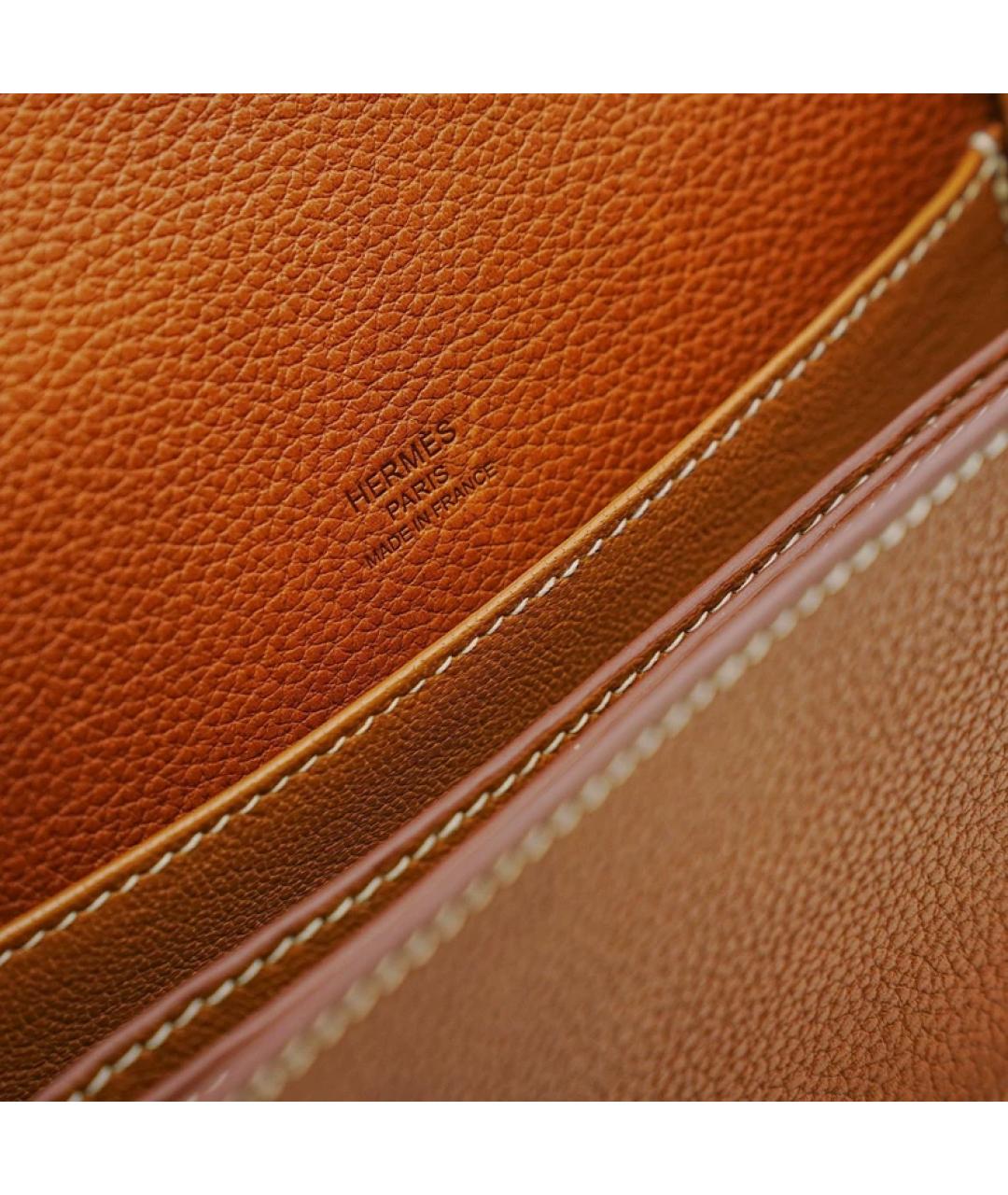 HERMES Коричневая кожаная сумка через плечо, фото 8