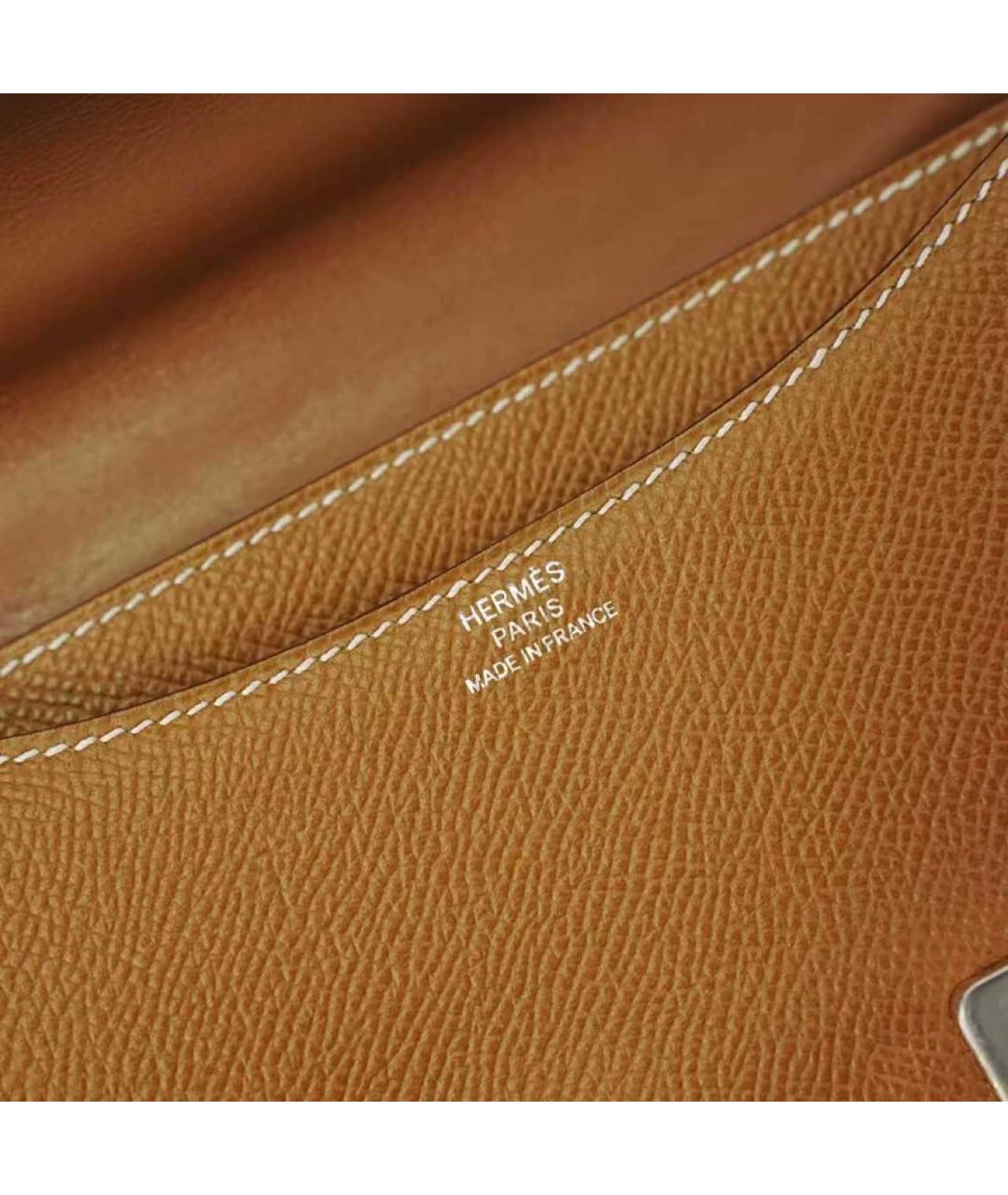 HERMES Коричневая кожаная сумка через плечо, фото 8