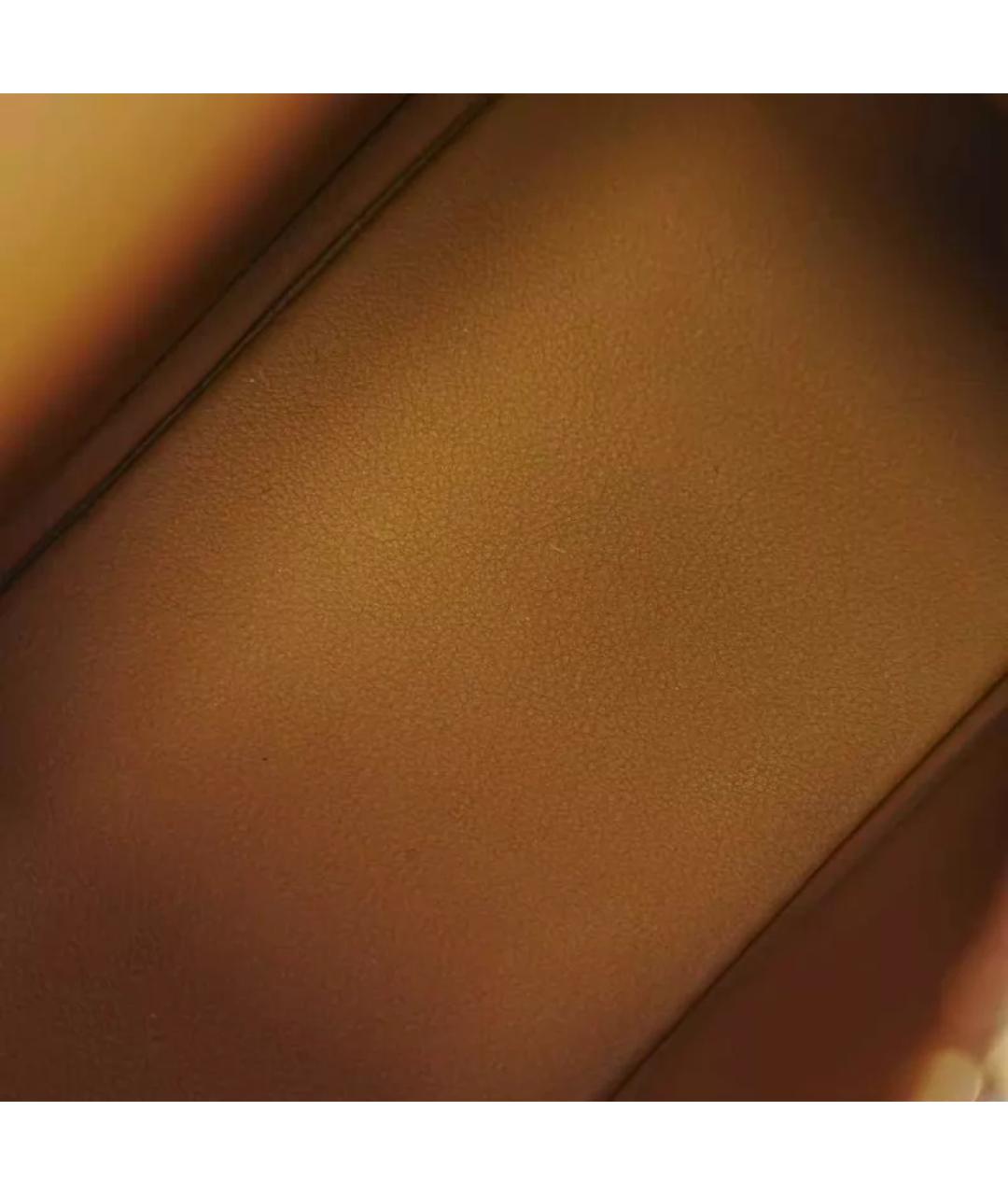 HERMES Коричневая кожаная сумка с короткими ручками, фото 8