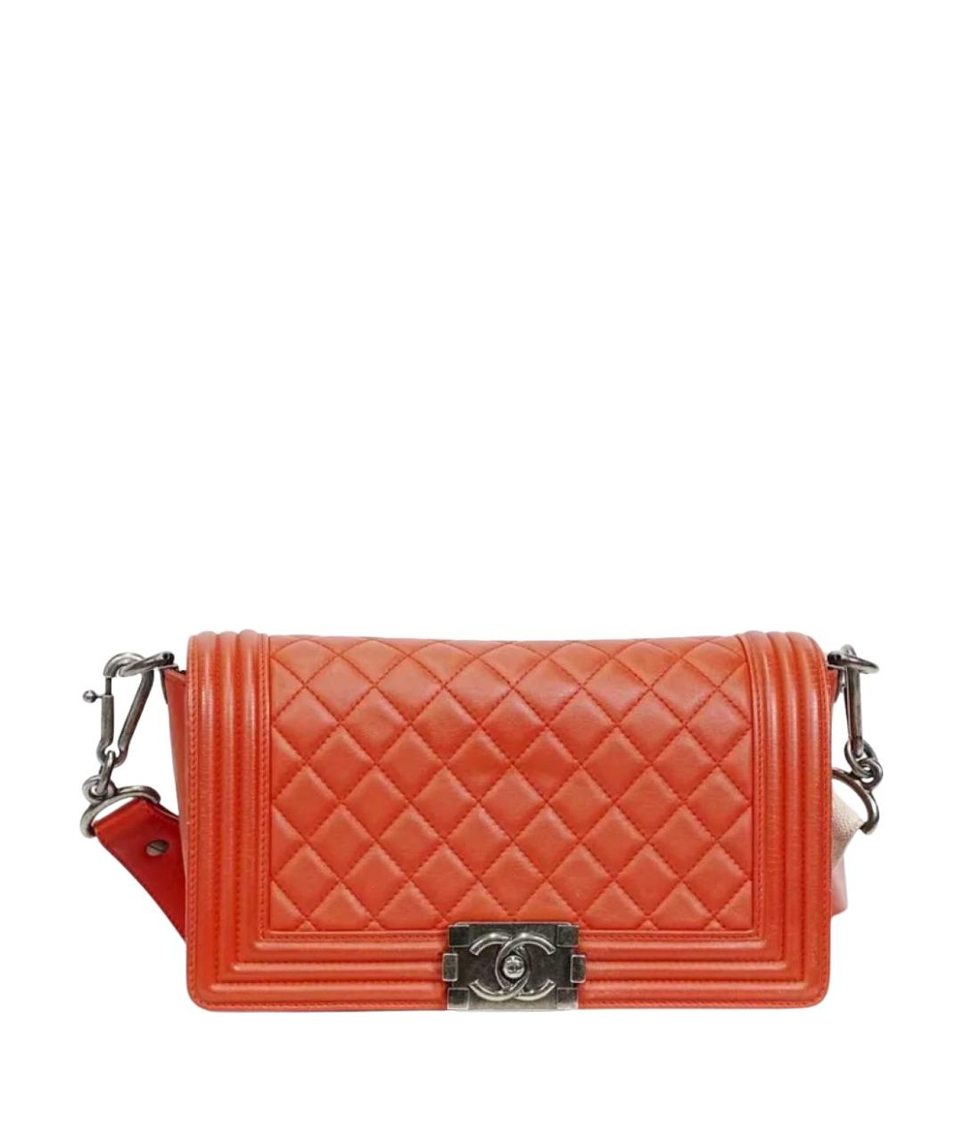 CHANEL Красная кожаная сумка через плечо, фото 1