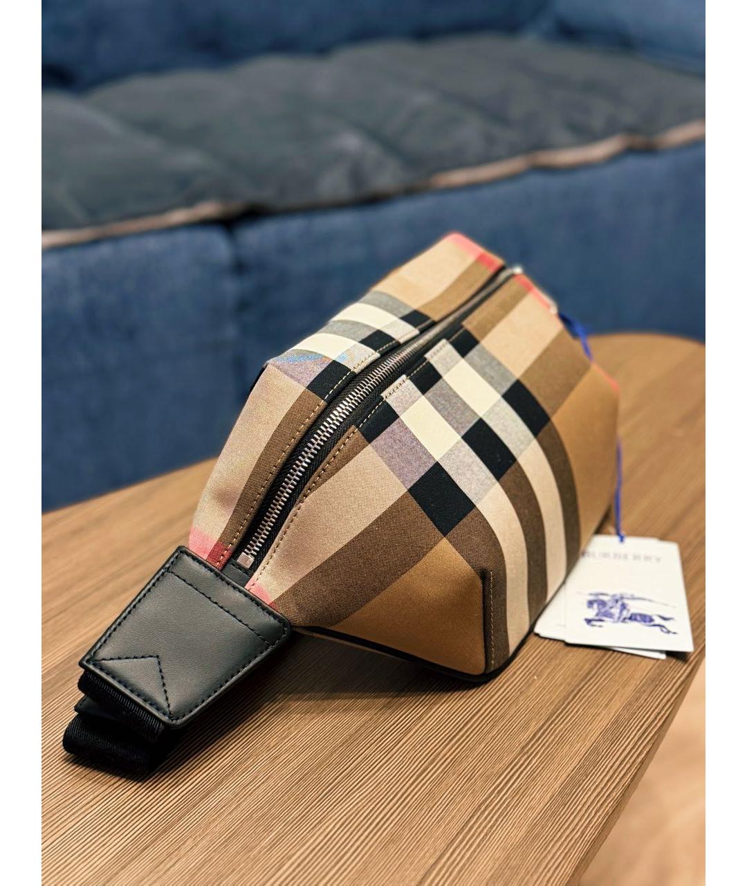 BURBERRY Бежевая поясная сумка, фото 4