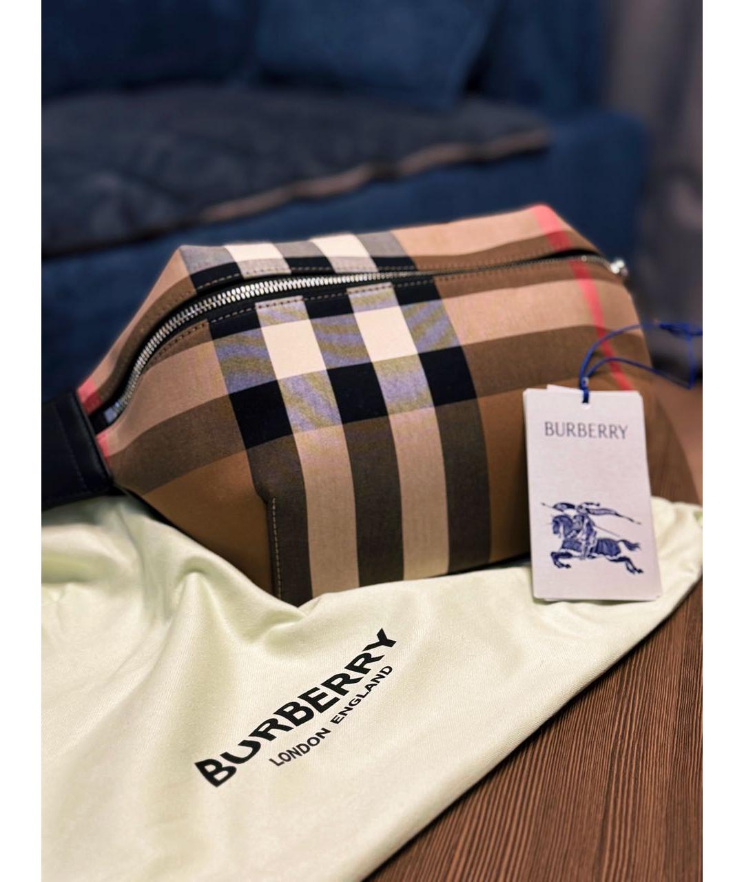 BURBERRY Бежевая поясная сумка, фото 2