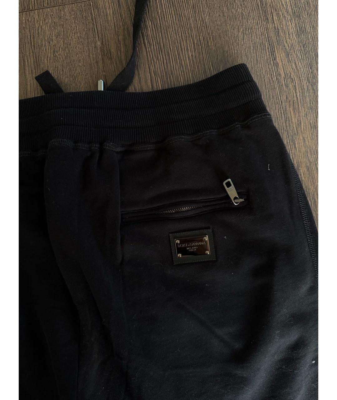 DOLCE&GABBANA Черный хлопковый спортивный костюм, фото 6