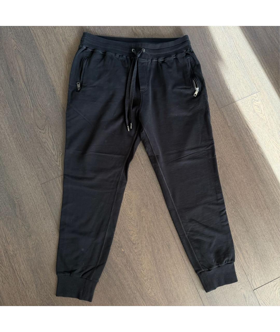 DOLCE&GABBANA Черный хлопковый спортивный костюм, фото 10