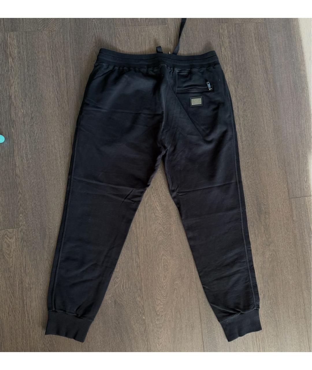 DOLCE&GABBANA Черный хлопковый спортивный костюм, фото 5