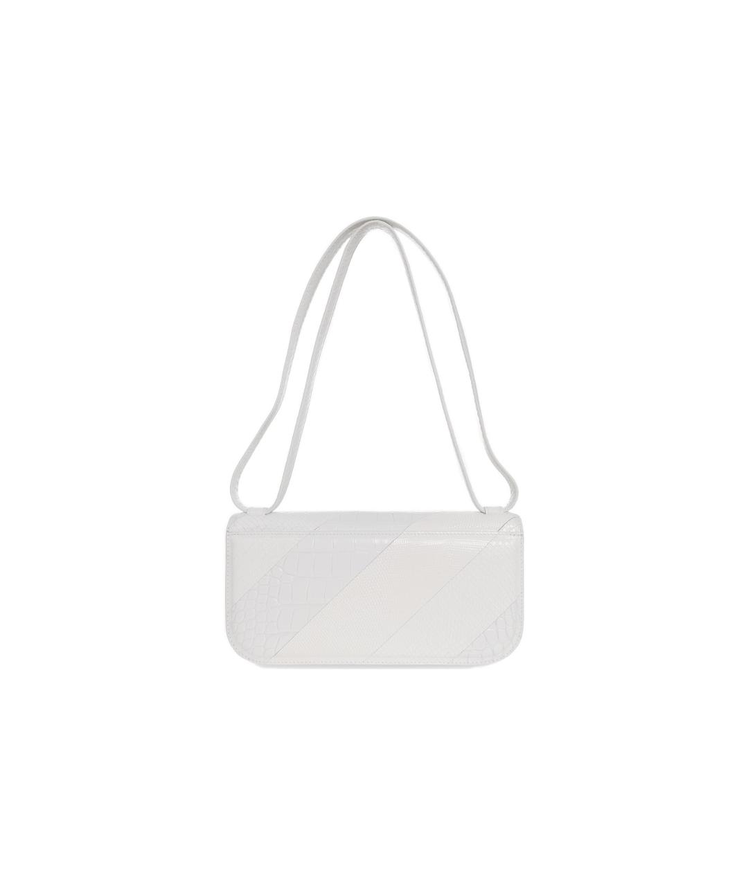 BALENCIAGA Белая кожаная сумка через плечо, фото 3