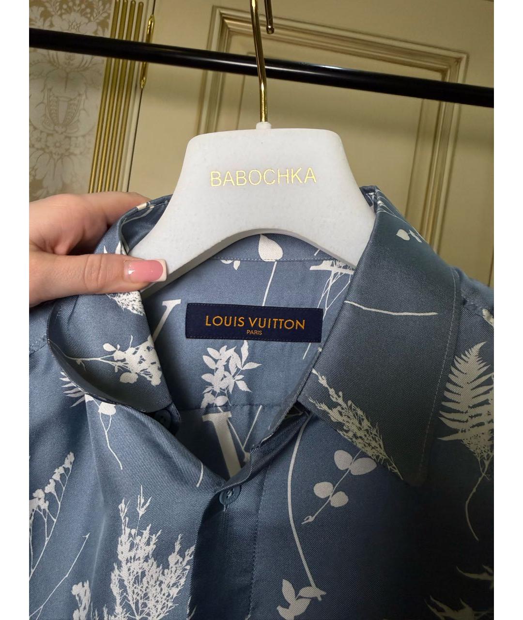 LOUIS VUITTON Голубая классическая рубашка, фото 3