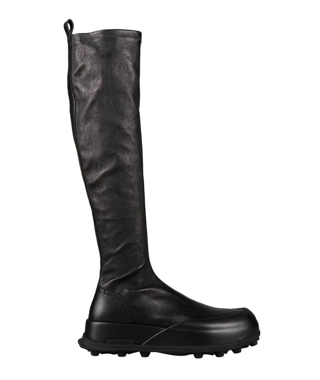 JIL SANDER Черные кожаные сапоги, фото 1