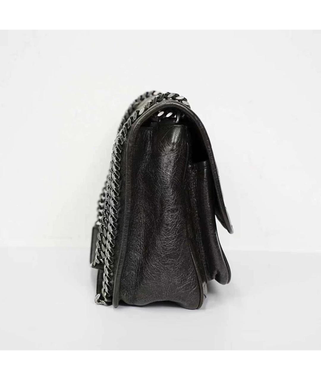 SAINT LAURENT Коричневая кожаная сумка через плечо, фото 6