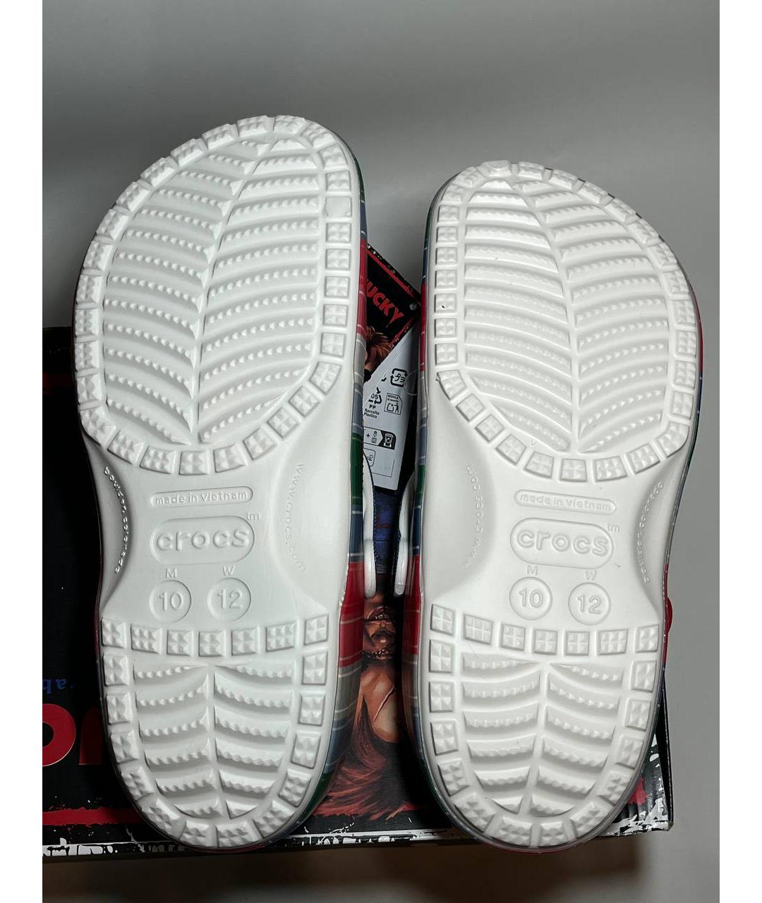 CROCS Голубые резиновые шлепанцы, фото 7