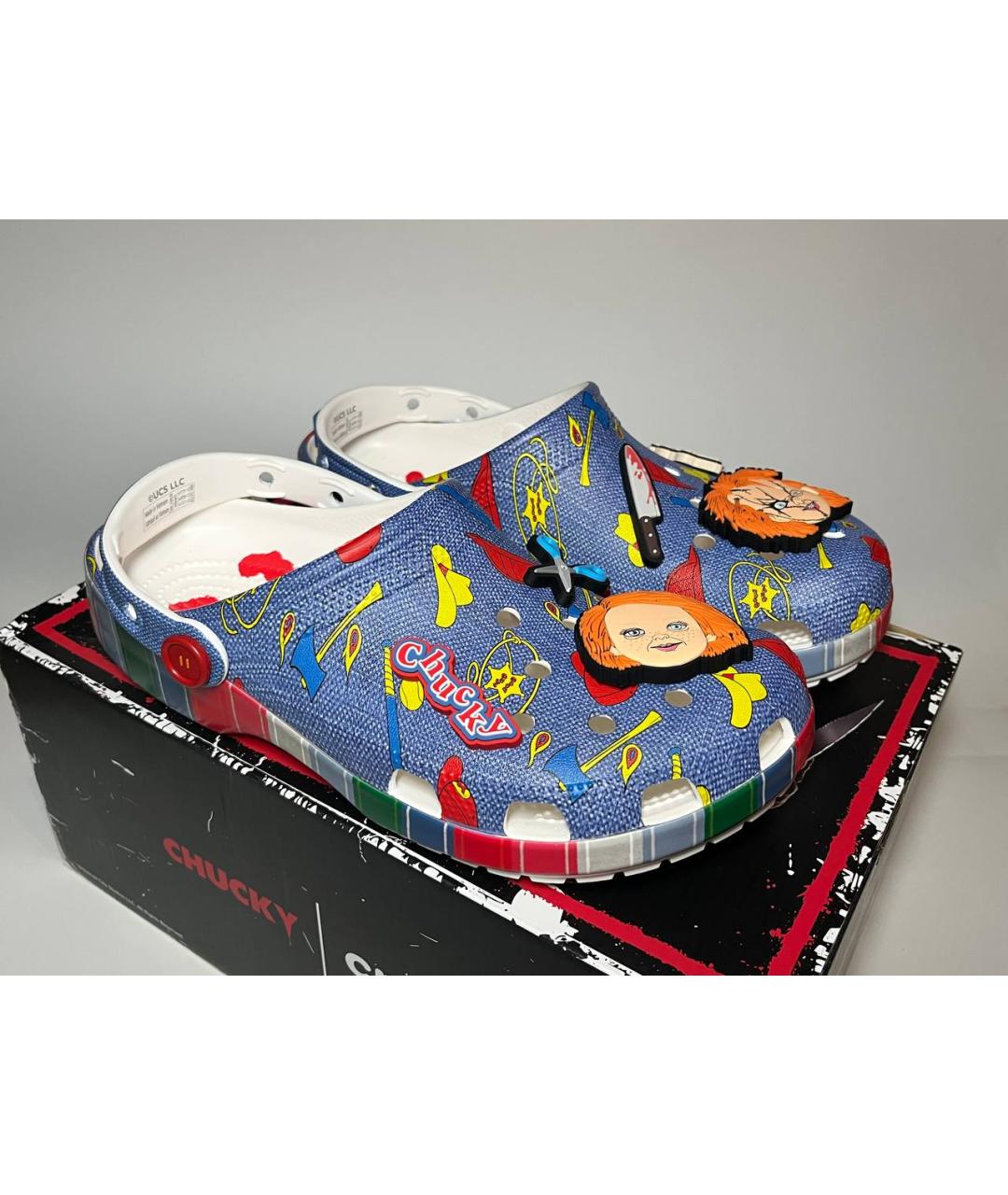 CROCS Голубые резиновые шлепанцы, фото 2