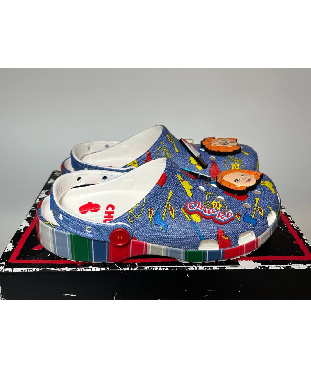 CROCS Голубые резиновые шлепанцы, фото 10