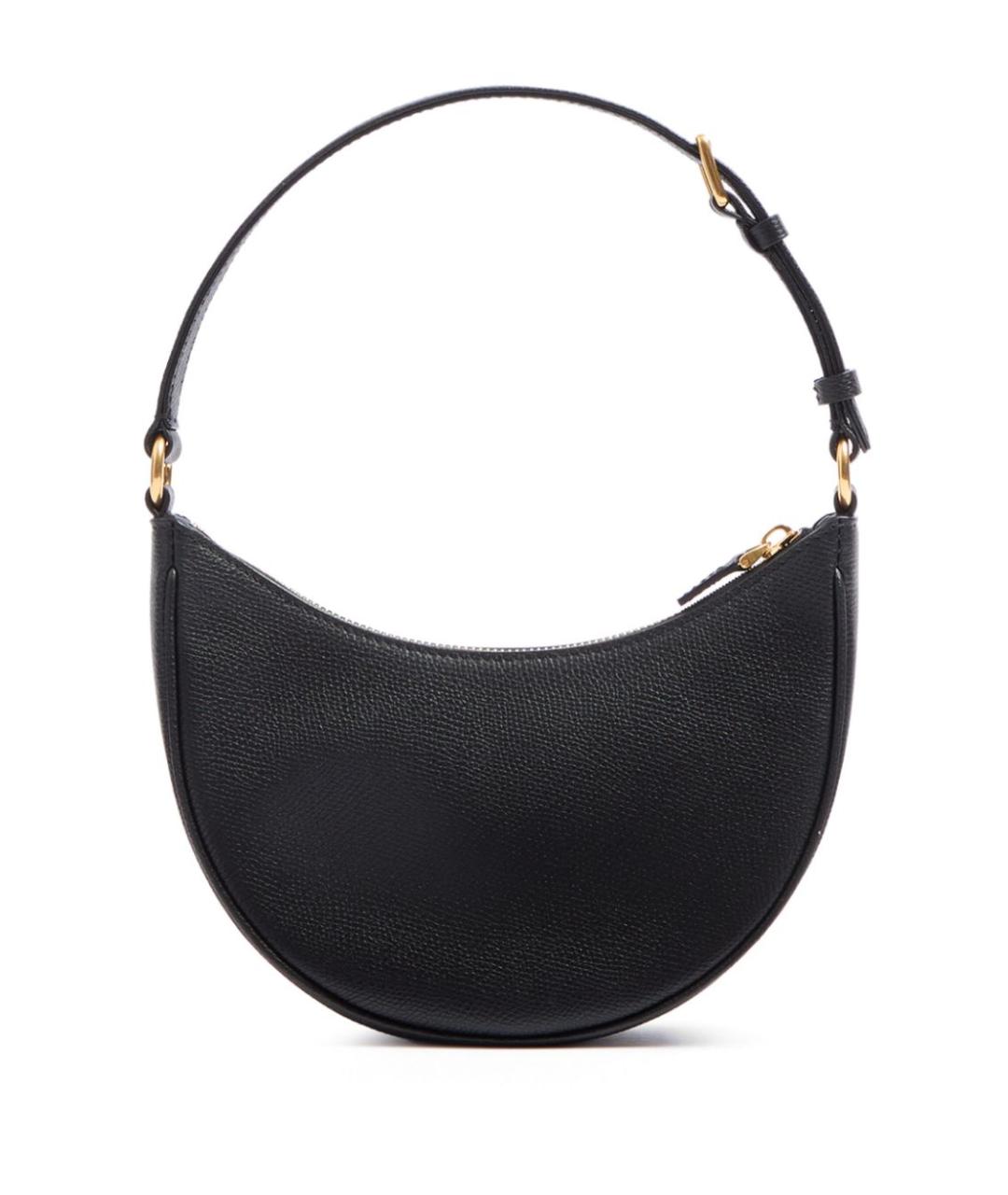 VALENTINO Черная кожаная сумка с короткими ручками, фото 4