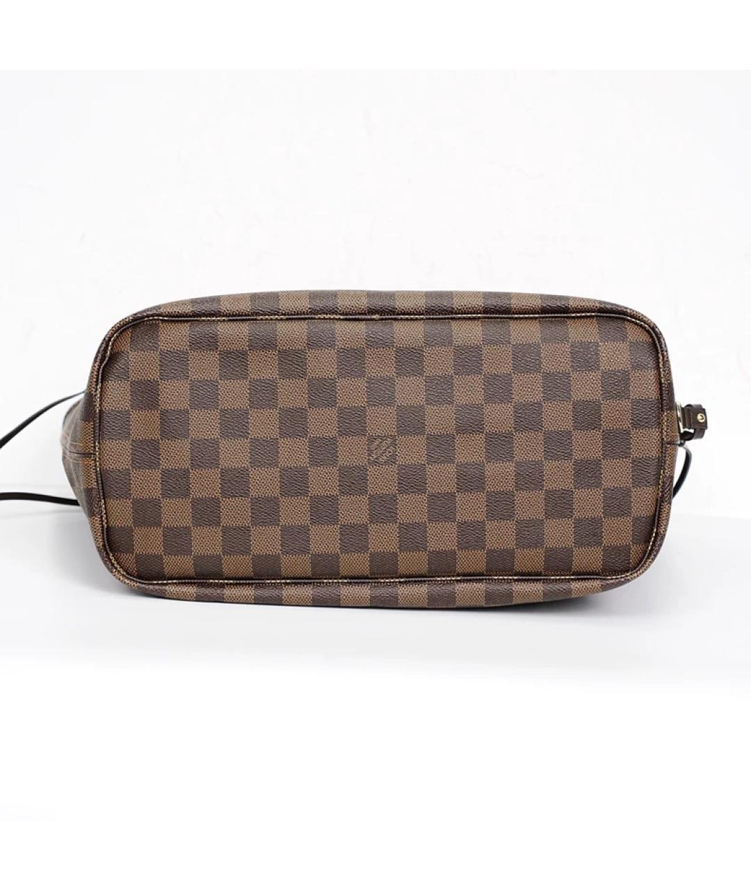 LOUIS VUITTON Коричневая кожаная сумка тоут, фото 7