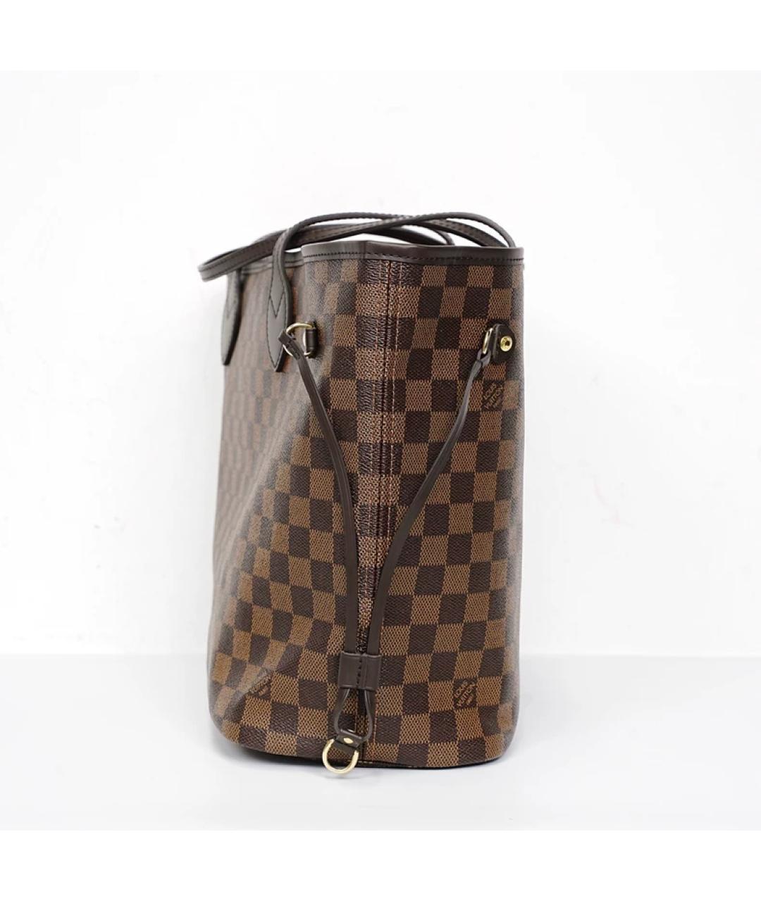 LOUIS VUITTON Коричневая кожаная сумка тоут, фото 4