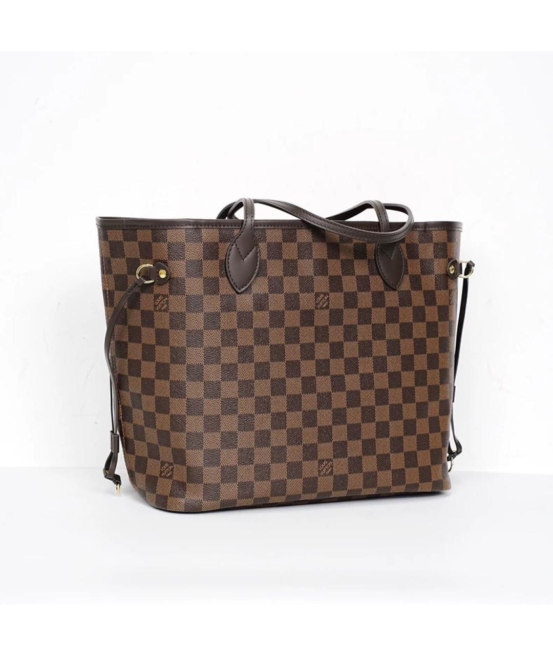 LOUIS VUITTON Коричневая кожаная сумка тоут, фото 3