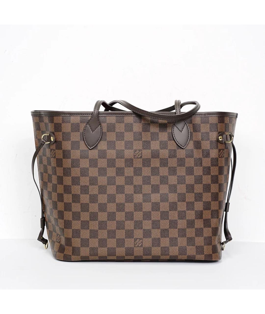 LOUIS VUITTON Коричневая кожаная сумка тоут, фото 2