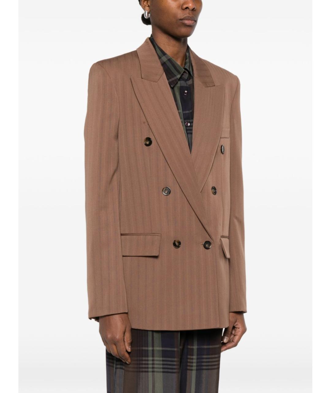 STELLA MCCARTNEY Коричневый вискозный жакет/пиджак, фото 4