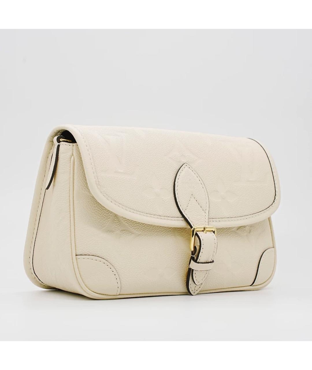 LOUIS VUITTON Белая кожаная сумка через плечо, фото 2