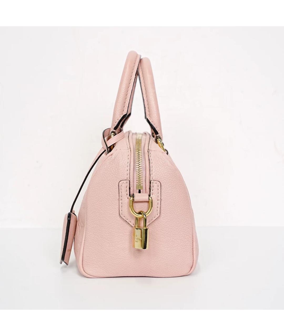 LOUIS VUITTON Розовая кожаная сумка с короткими ручками, фото 7